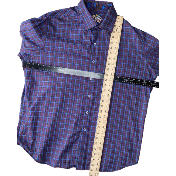 Robert Graham Shirt Mens Size 2X Plaid Office Party Church Button Up Flip Cuff - Picture 7 of 8